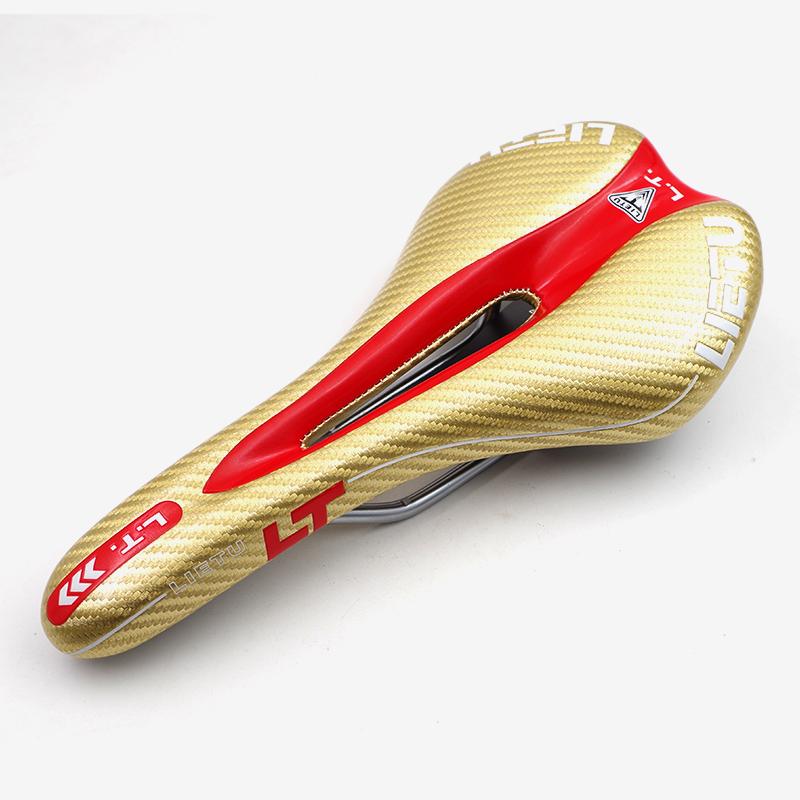 LIETU Bicycle Saddle Leather Carbon Bike Saddle MTB Road Bike Front CushionCycling Gel Seat Cover Selle Italia Bicyclespare Part