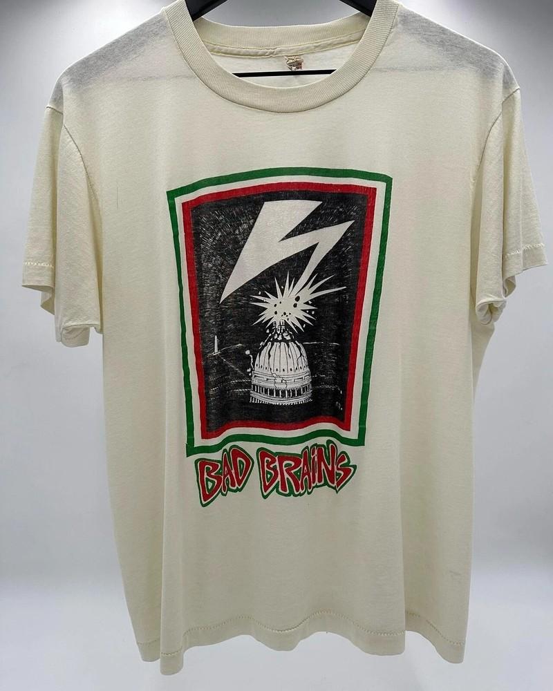 Bad Brains Band 90s Retro Style White Vtg Graphic T shirt Reprint S-5XL Unisex T-Shirt XXL