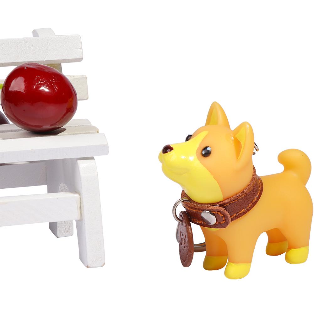 Leker Håndverk Holder Bull PVC Terrier Figur Hund Nøkkelring for Biltilbehør Nøkkelring Håndmalt