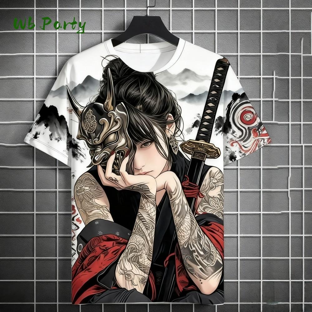 Manga Girl Print T-Shirt Japanese 3D Print Top Personality Anime T-Shirt Men Women Oversized Men T-Shirt Harajuku Men s Clothing XXS