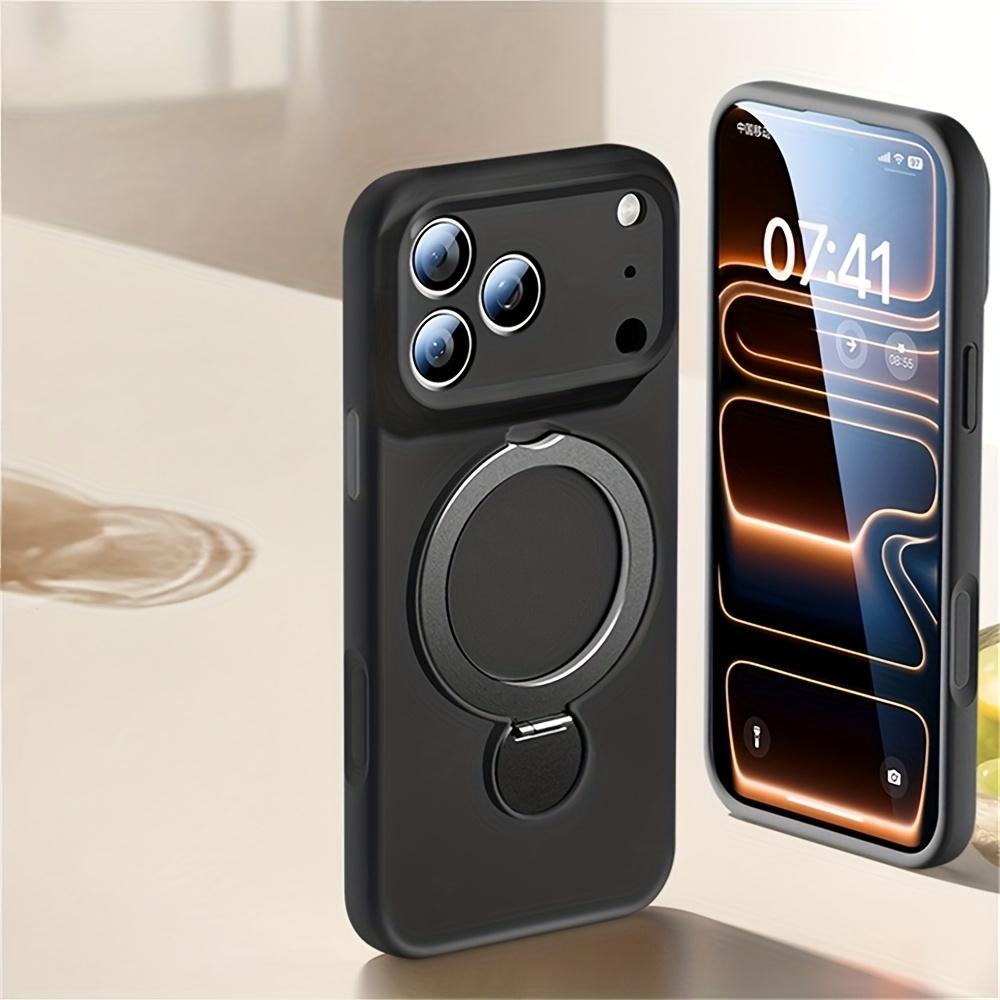 360° Rotate Fold Magnetic Ring Stand Phone Cases For iPhone 17 Pro Max Air 15 13 14 16 Pro Max For Magsafe Liquid Silicone Cover