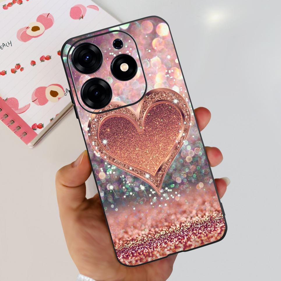 For Tecno Spark 10 Pro Spark 10C Case  Spark 9 Pro Spark 8c spark 7 Back Cover Bumper Clear Soft TPU Silicone Cute Cat Cartoon