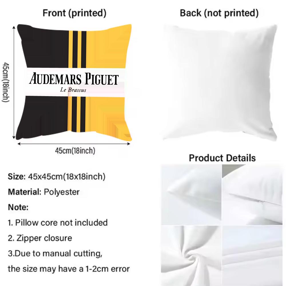 A-Audemars P-Piguet Fashion Cushion Cover Pattern Printed Pillowcase for Living Room Sofa Cushion Cover & Bedroom Decor