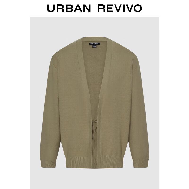 UR Men's V-Neck Tie-Up Knit Cardigan