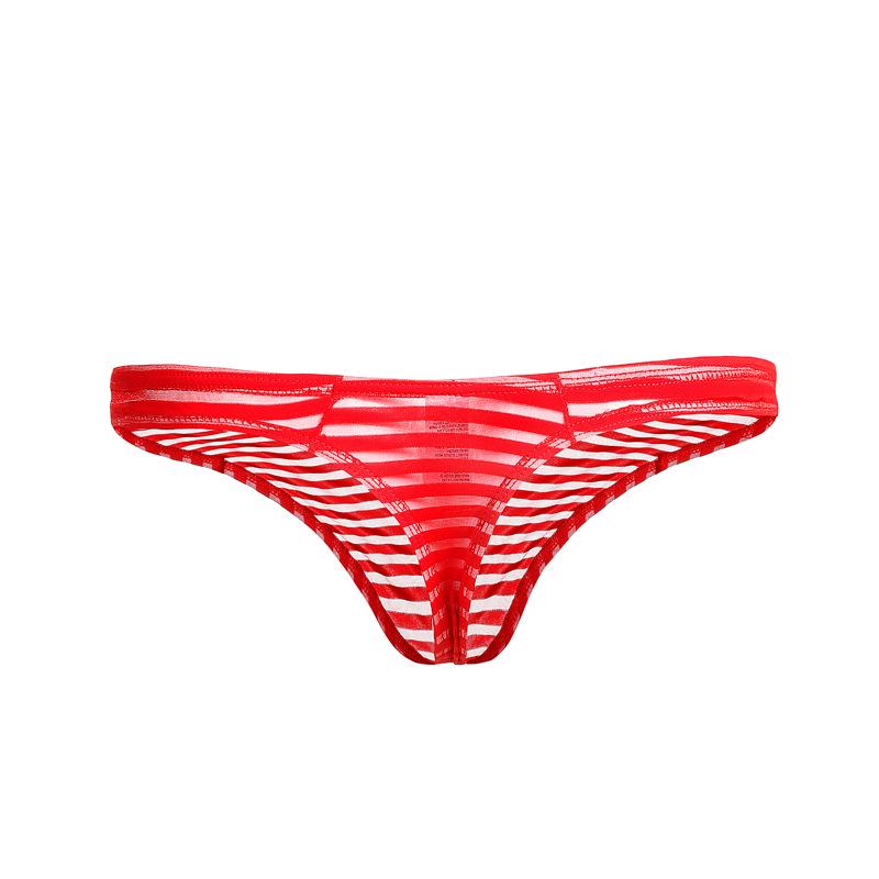 Perizoma a Righe in Rete Basso da Uomo - Intimo Estivo Trendy per Giovani