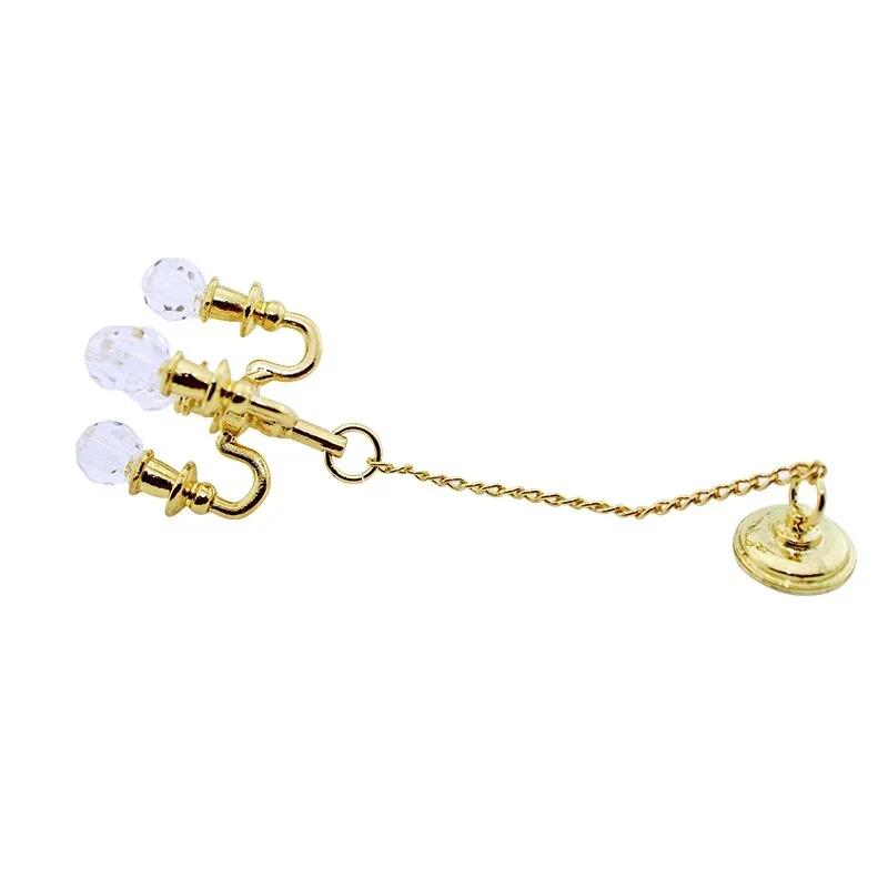 1:Lámpara de araña vintage a escala 12, minimueble de juguete, casa de muñecas en miniatura, decoración de casa de muñecas, modelo de luz de techo, accesorios para muñecas