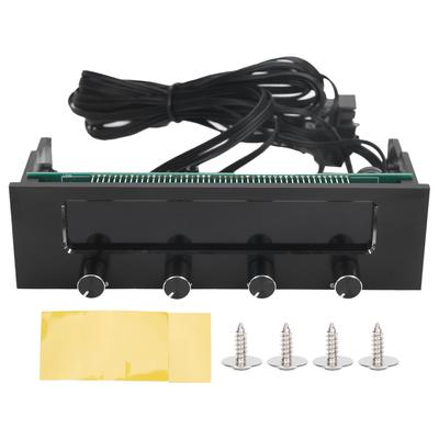 STW‑6041 Fan Controller for Computer CPU Multifunctional 4 Channel Front Panel LCD Display
