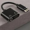 2 In 1 Usb C Charging Type-C Audio Splitter Type C To 3.5 Mm Adapter Earphone Adapter