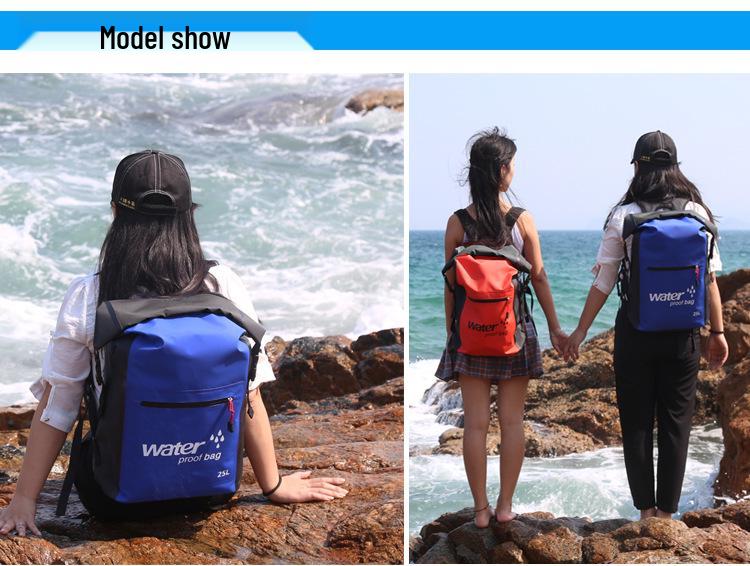 Sac étanche d'extérieur pour plage et natation - Sac à dos seau de rafting en PVC
