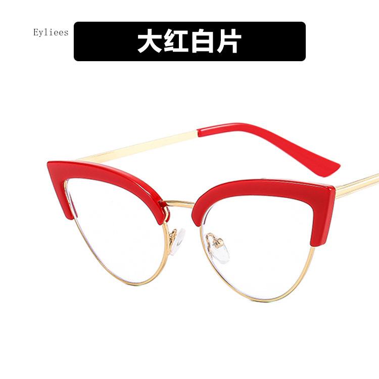 Cat Eye Anti Blue Light Glasses Women Vintage Luxury Brand Designer Black Glasses For Female Big Frame UV400 Eyewear Shades