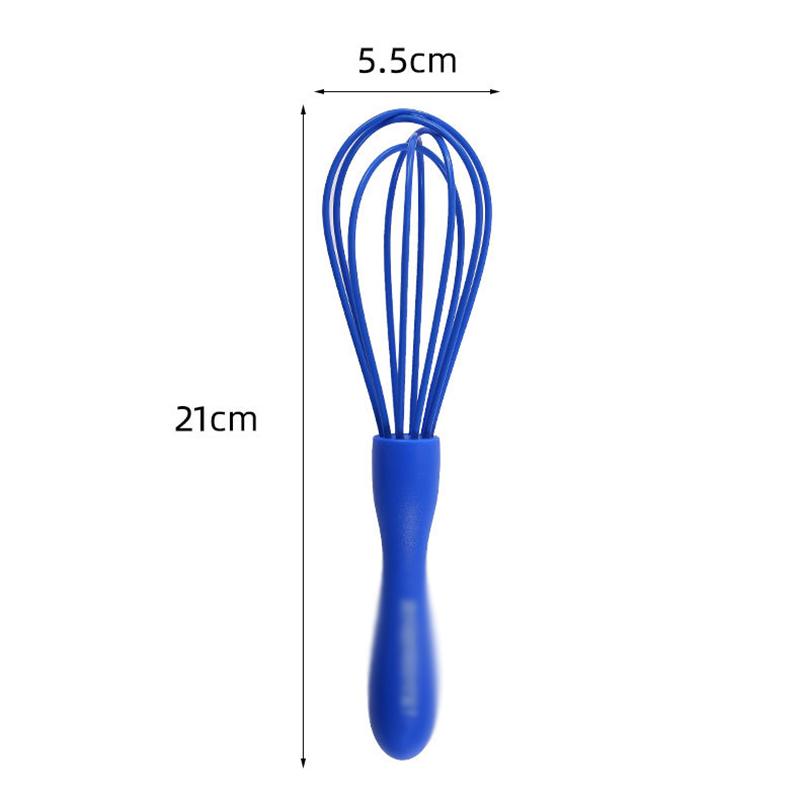 Manual Egg Beater Durable Handheld Silicone Whipped Cream Foam Mixing Whisking Egg Beater Portable Egg Beaters Kitchen Tools