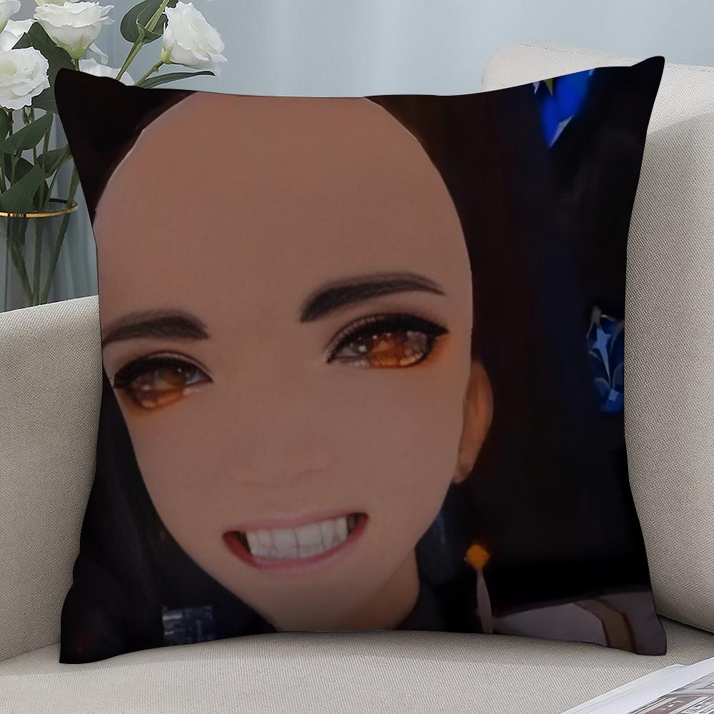 Zhongli Genshin Impact Pillow Case 3D Print Polyester Fiber 45*45 cm Home Sofa Throw Pillow Cover Decoration Festival Gift
