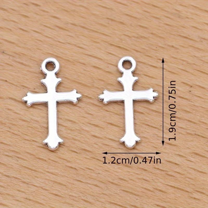 20Pcs Silver Plated Cross Charms Pendants For Jewelry Making Bracelet Diy Handmade Necklace Earrings Accessories