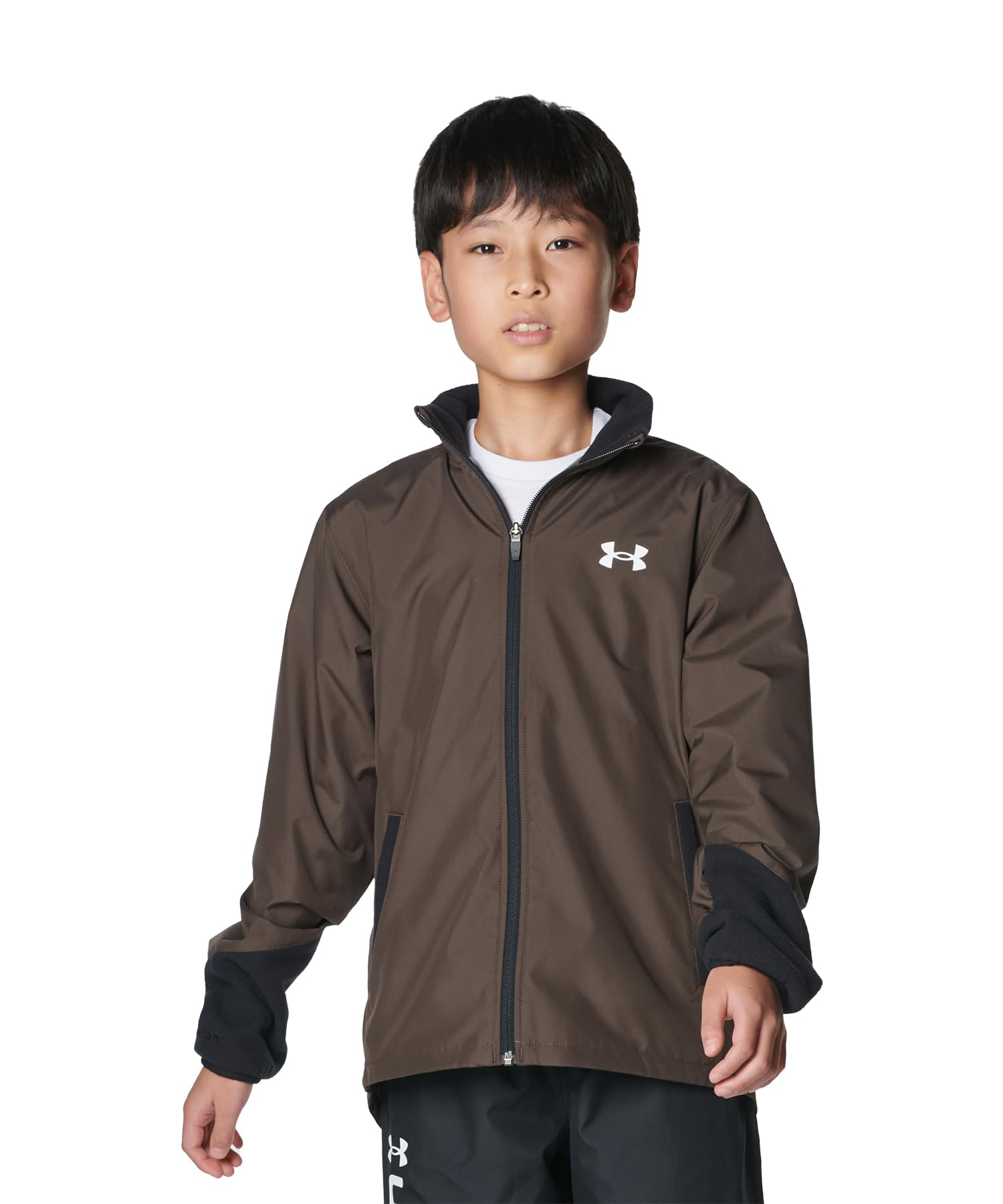 

UA ГИБРИДНАЯ ТКАНАЯ КУРТКА НА ПОЛНОЙ МОЛНИИ Peppercorn White YMD [Under Armour]