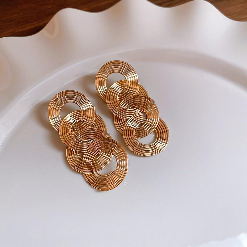 Silver Needle Floral Tassel Earrings - Elegant High-End European & American Style for Women