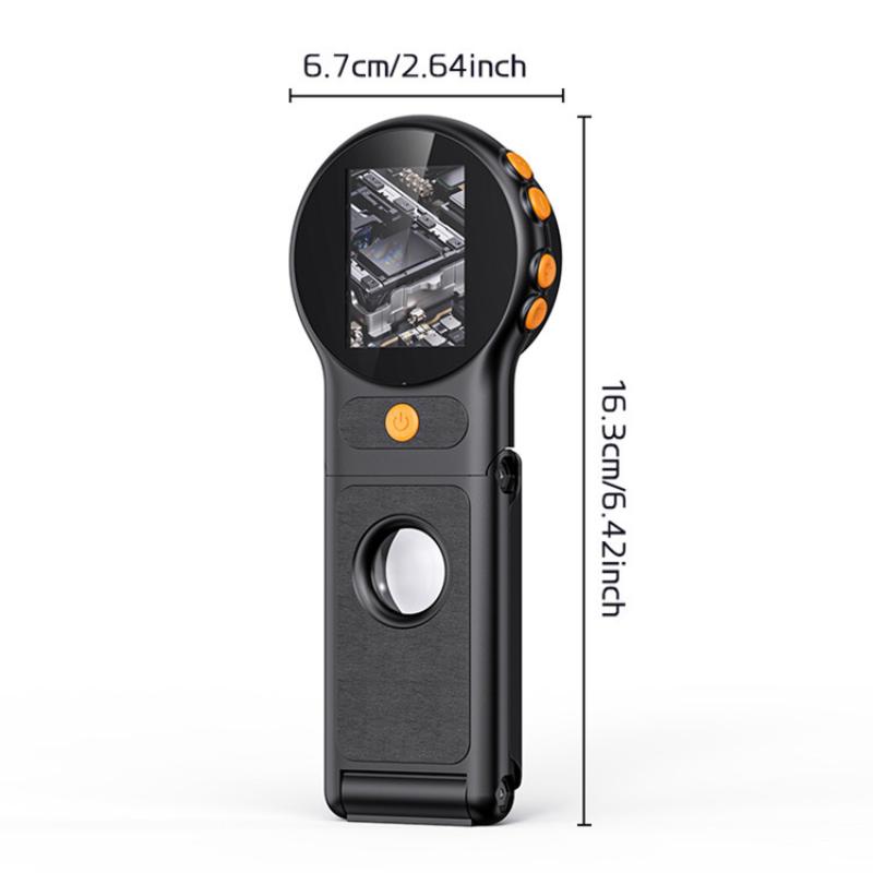 

Autofocus 500X Digital Microscope With 8leds 2MP Coin Video Microscopes Foldable Magnifying Glass 2Inch For Electronics Repair