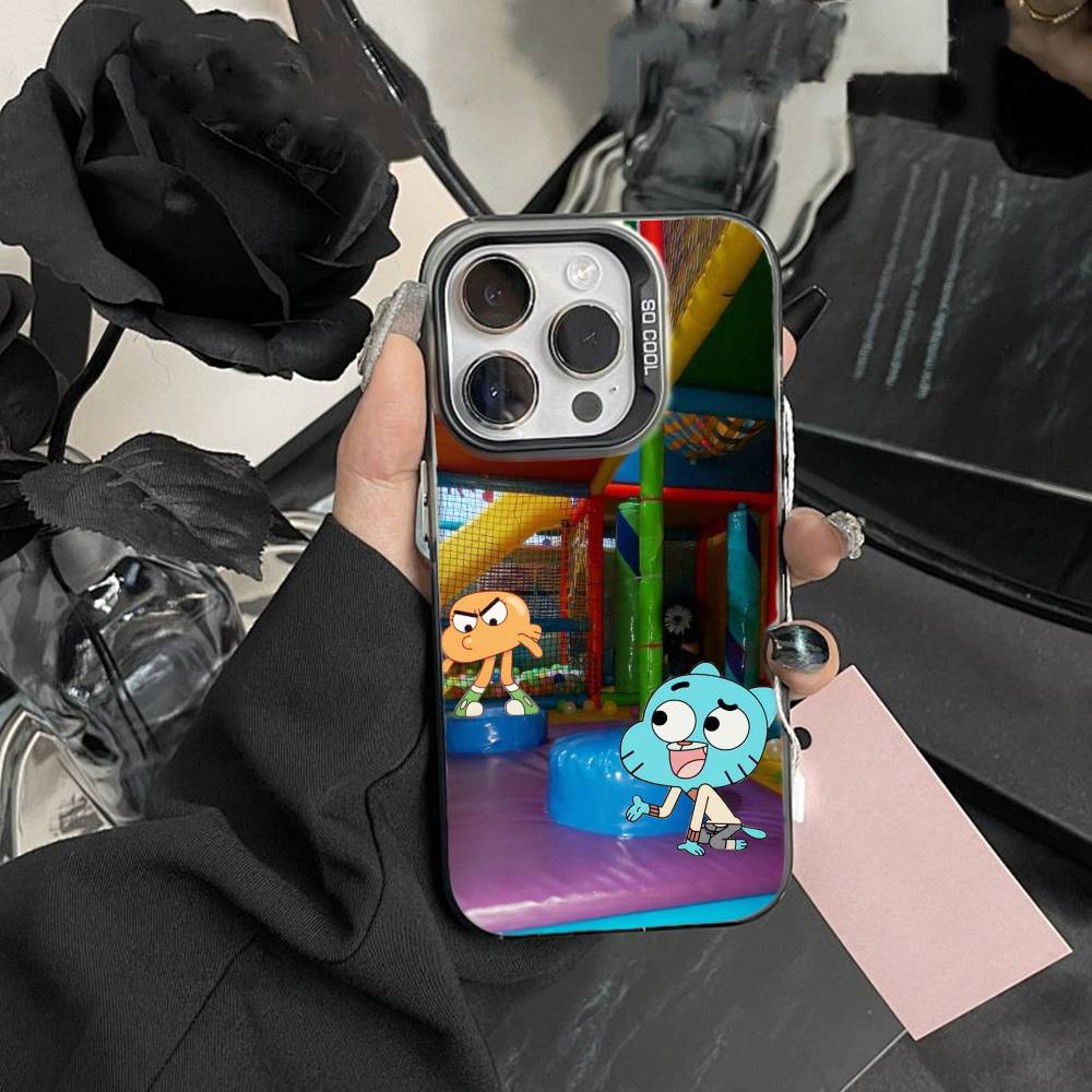 J-Gumball and Darwin Phone Case For IPhone 16 17 15 14 12 13 Pro Max Black Color Shockproof Cover