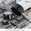 MICHELANGELO Nonstick Saucepan with Lid Black Ceramic Milk Pot with Glass Lid Small Sacuce Pan Gas Induction Cooker Universal