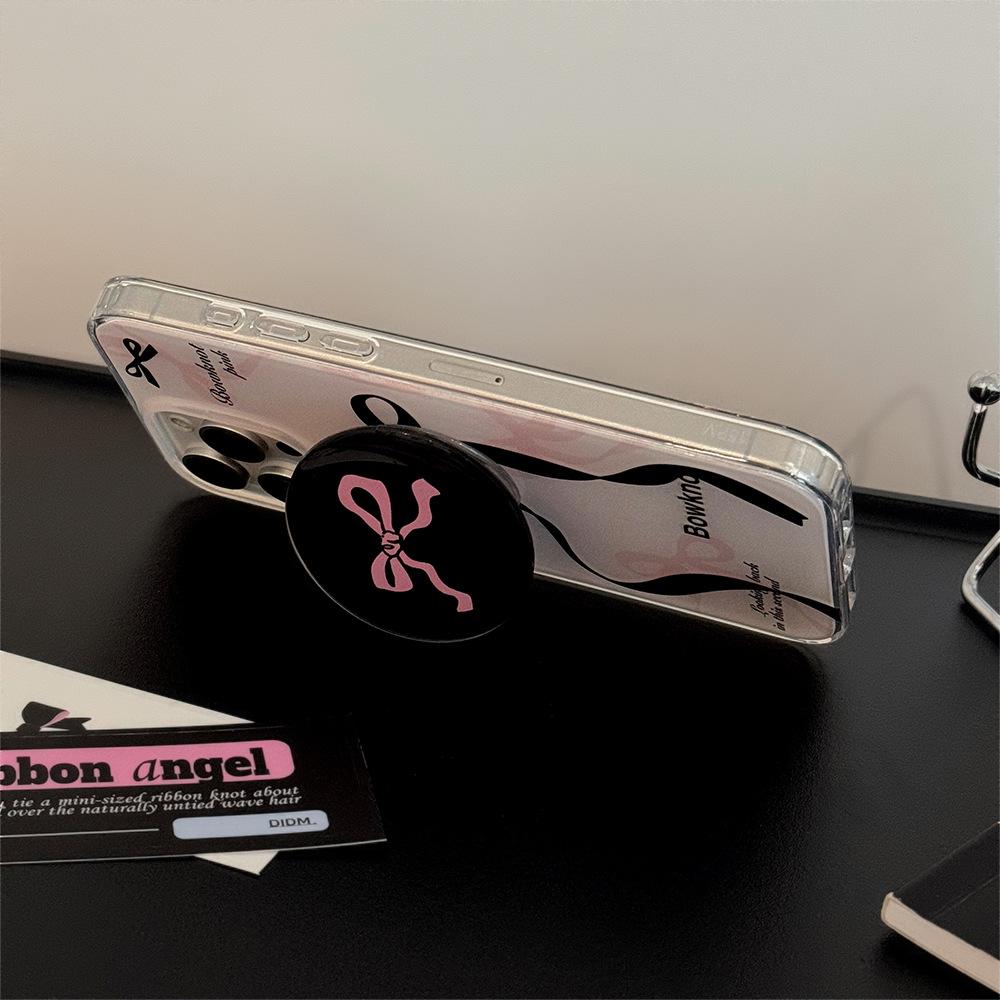 Dvouvrstvý sladký chladivý mašličkový držák pouzdro na mobilní telefon 16 Vhodné pro 14 Apple 15 Promax Měkký Iphone1311