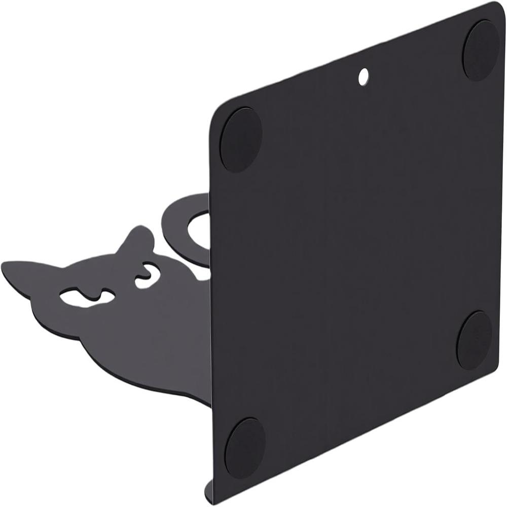 2pcs Black Cat Shaped Book Stopper Iron Metal Bookends Decorative Cat Bookend Library Use