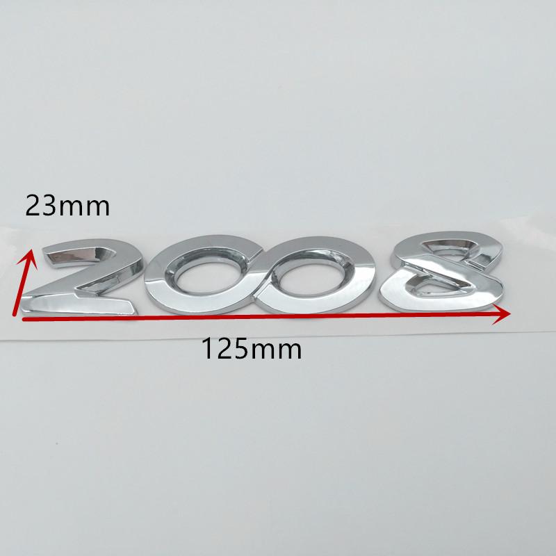 1pcs 3D ABS GT 2008 3008 4008 5008 car Letter Emblem Rear tail trunk Decals badge sticker Decal styling Accessories
