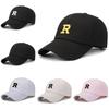 Embroidery R Letter Baseball Hat Adjustable Sun Protection Breathable Gifts