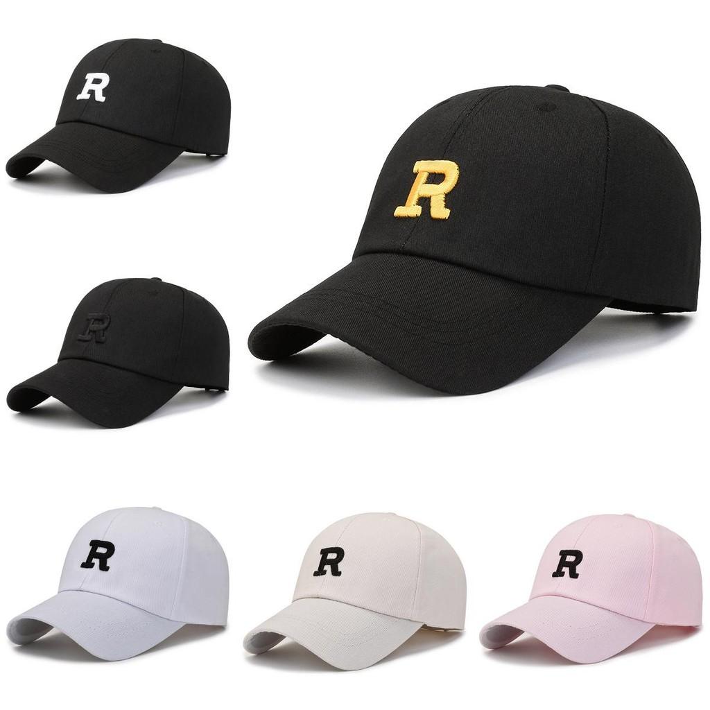 Embroidery R Letter Baseball Hat Adjustable Sun Protection Breathable Gifts