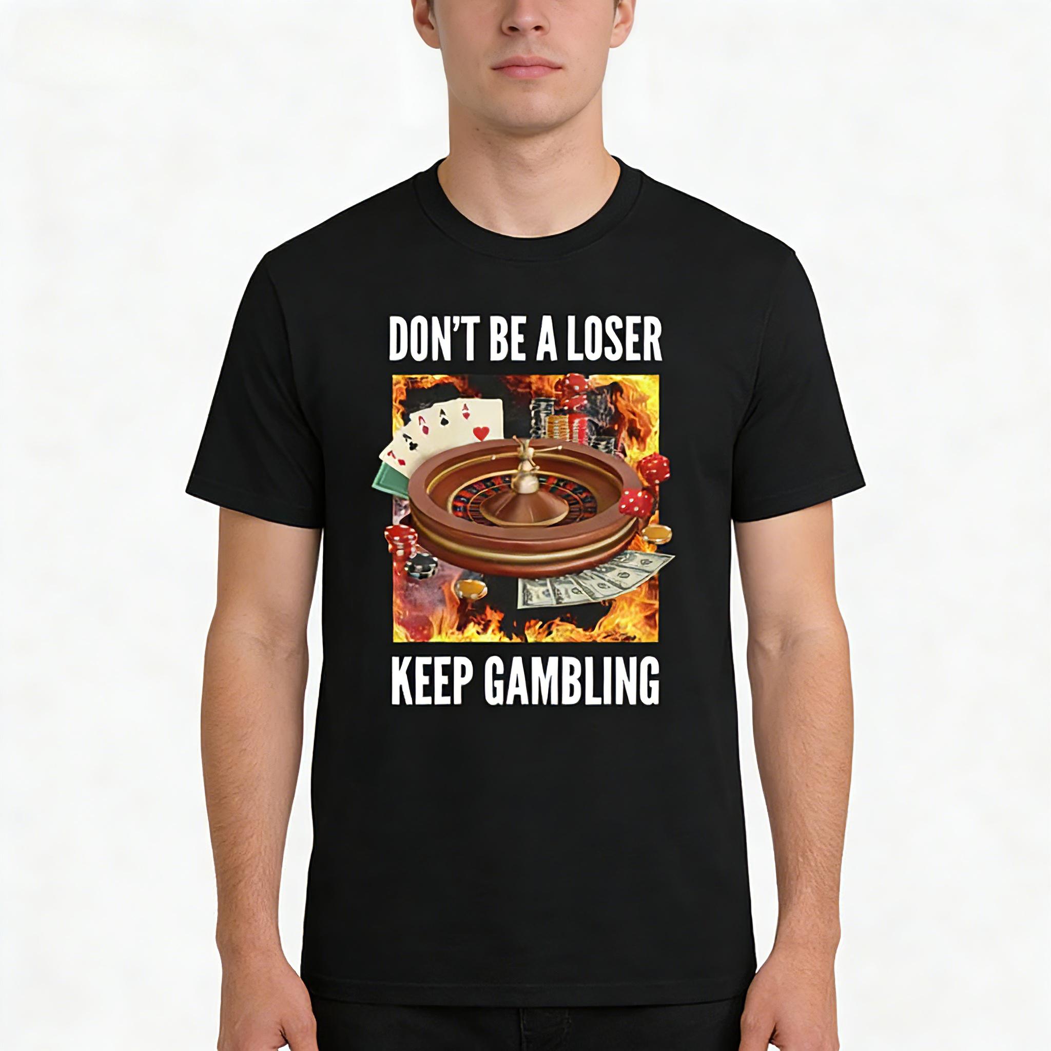 2026 SpringSummer Fashion Pure Cotton Funny Wheel of Misfortune Emoticon and Poker Pattern Mens TShirt XL