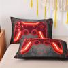 3PCS Game Console Duvet Cover Set 3D Gaming Geometric Lightweight Microfiber Bedding Sets One Duvet Cover Two Pillowcase