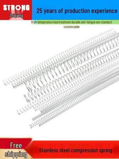 304 Stainless Steel Compression Spring – 300mm Long, High Elasticity, Shock Absorption, Customizable