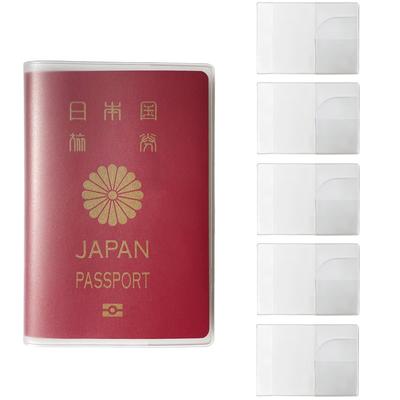 Passport Made In Transparent Passport Passport Set of [REX-OWL] Cover, Japan, Case, Holder, PSC-01 (Clear, 5)