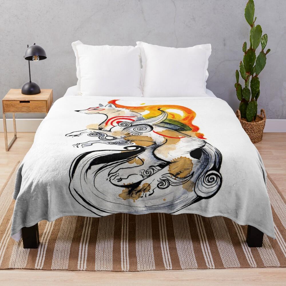 Okami Amaterasu Throw Blanket