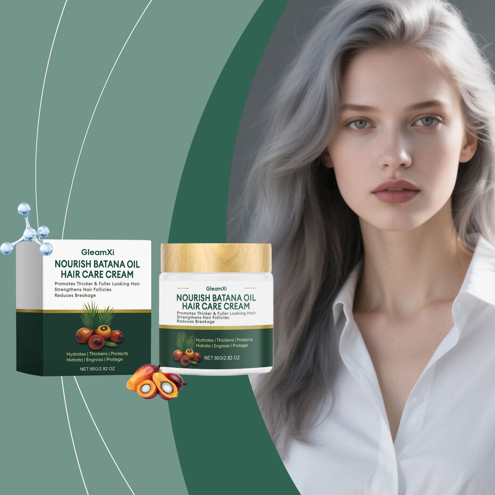 GleamXi Batana Oil Hair Conditioner Gentle and smoothing care nourishes hair for daily moisturizing treatment. 80g