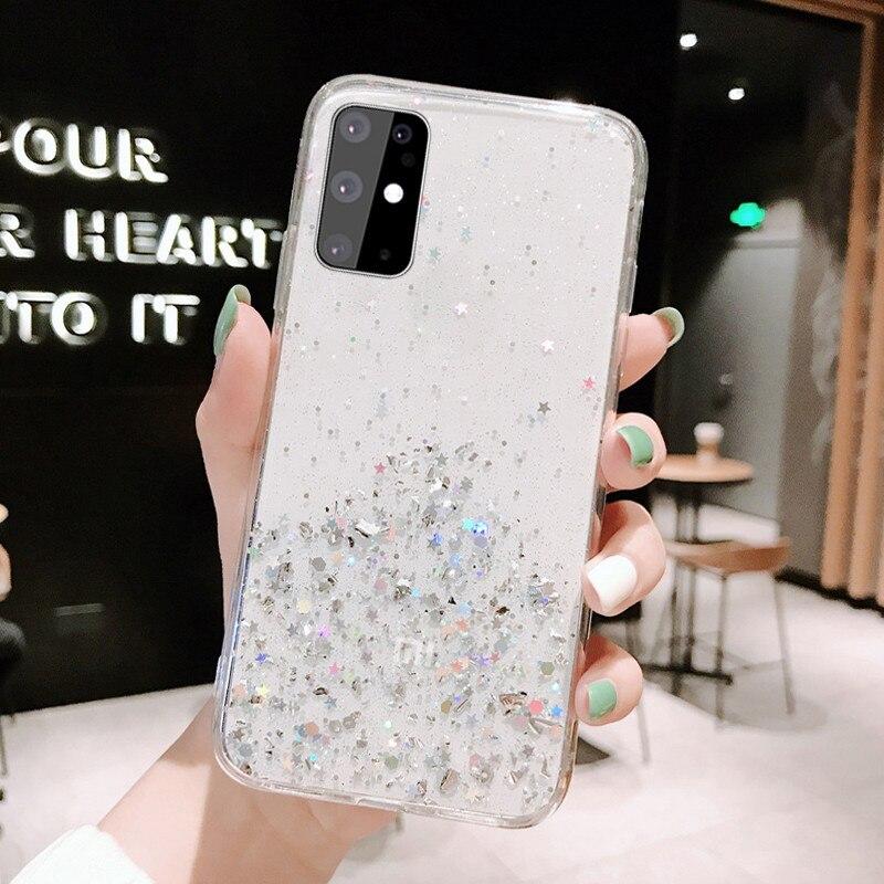 Fashion Bling-veske til Samsung Galaxy S25 S24 FE S23 S22 S21 Ultra A56 A36 A26 A55 A35 A54 A34 A24 A55 A35 A15 A05 A53 A13 A51 Glitter Silikondeksel
