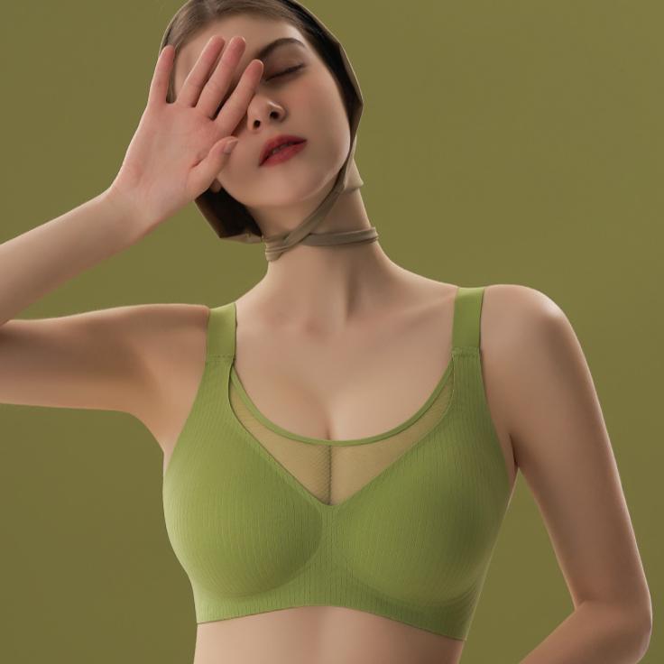 Large-sized Seamless Underwear for Women Thin Anti-glare Bra Strapless Bra Without Underwire Sports Vest Bra Push Up Bra
