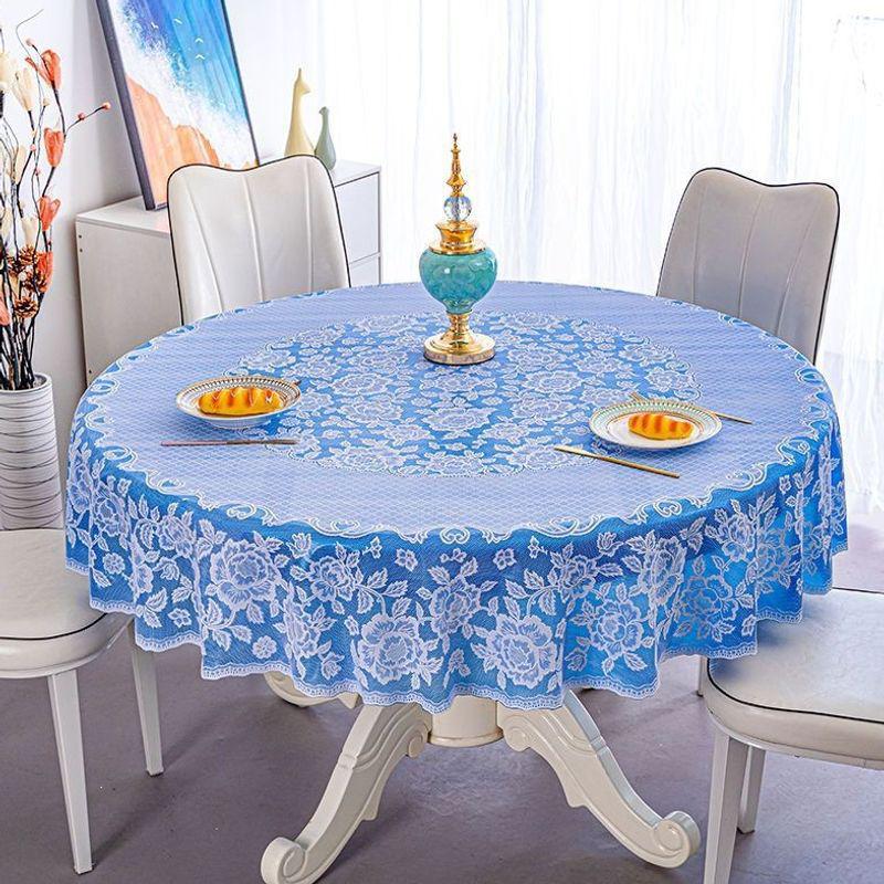 Large Wash-Free Round Tablecloth for Dining and Hotel Use - New Year Boutique Edition