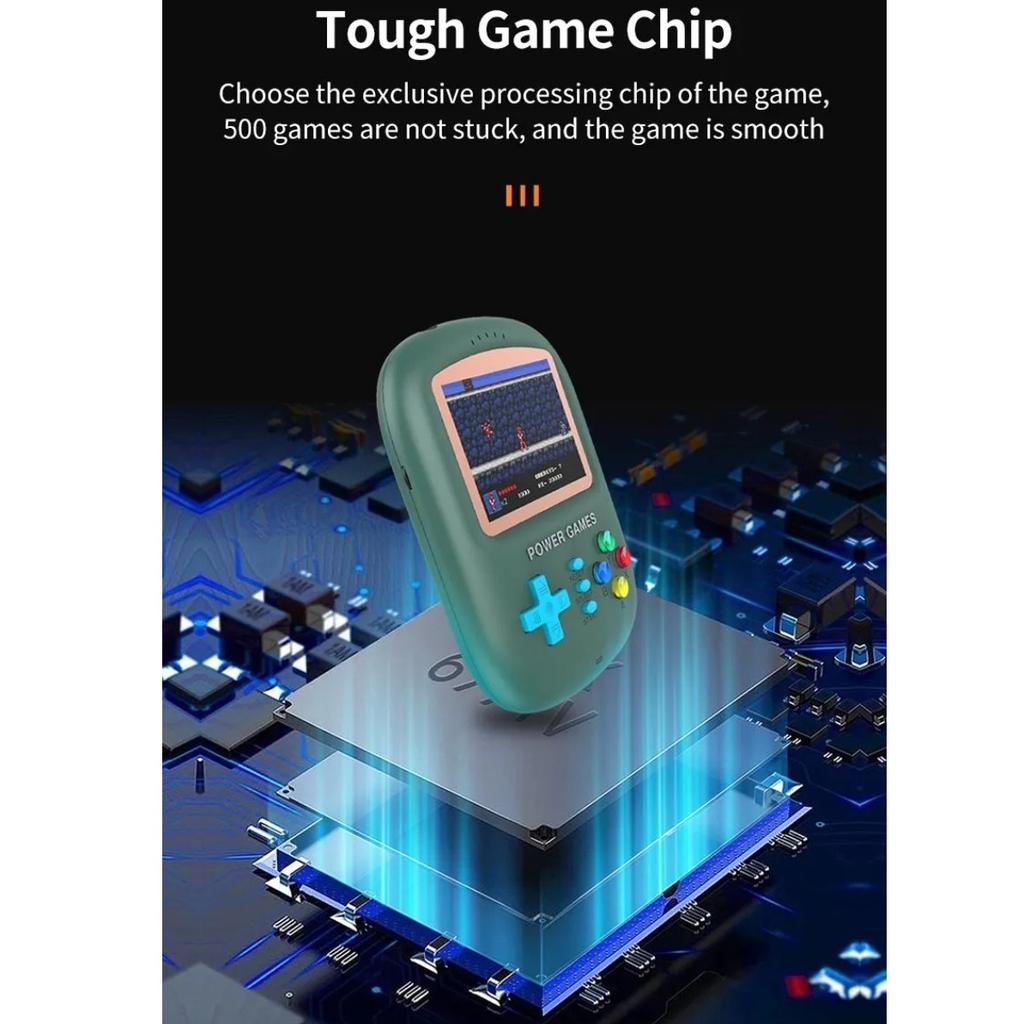 D54 500 In 1 Handheld Game Console Mini Portable Player Retro Video Games Console Boy with 8000mah Large Capacity Power Bank