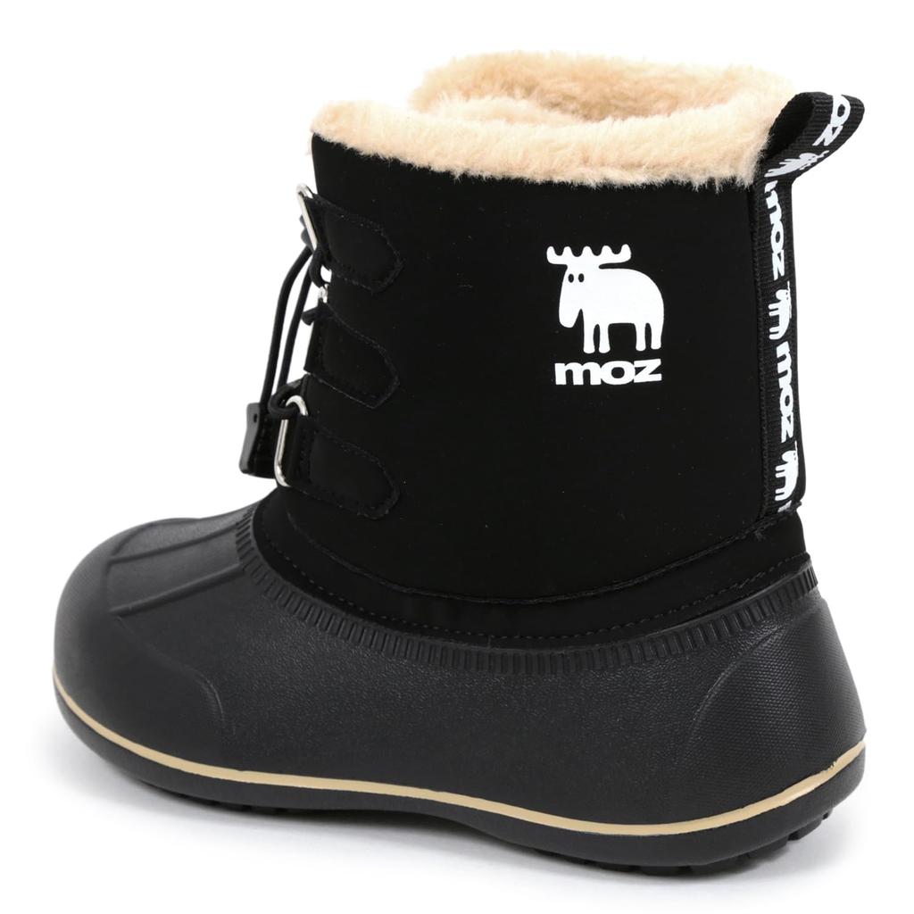 moz Cizme U Bean Scurte Elastice Interioare Cold 19cm, Paracord, Șnur, Boa, Impermeabile, Vreme, Ușoare, Mărime Copii, Negru,