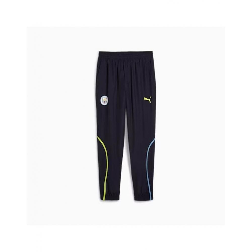 

Puma Men S Soccer jerSey Long pantS Mcfc Pre Match Woven pantS blacks/L