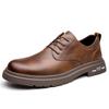Men's Shoes Autumn Formal Men's Big Head Leather Shoes Platform Soles Casual Retro Low-top Martin Shoes Men 2025