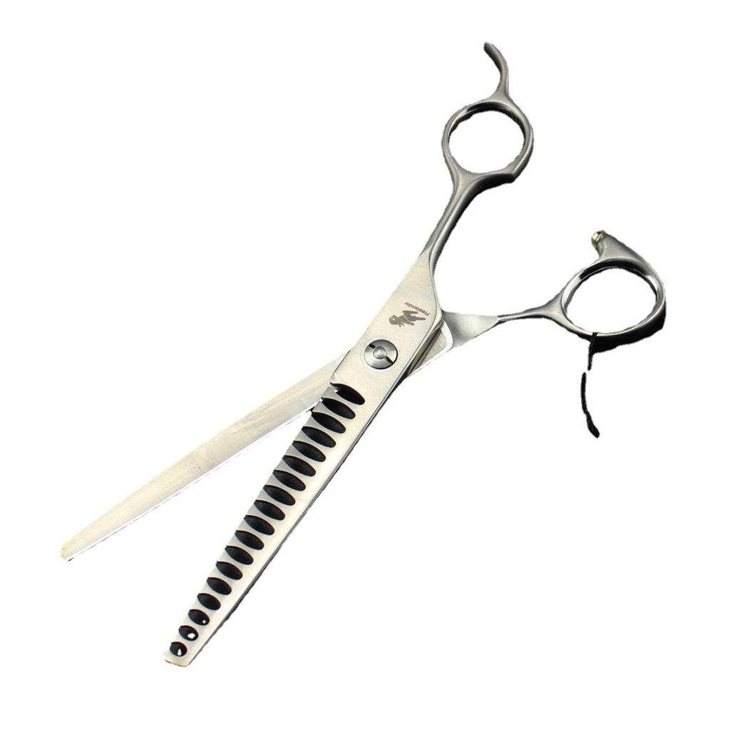 Dza Matte 7.0 Inch High-End Pet Grooming Scissors, Straight Shank, Classic Straight Scissors, Tooth Scissors, Fish Bone Thin Scissors