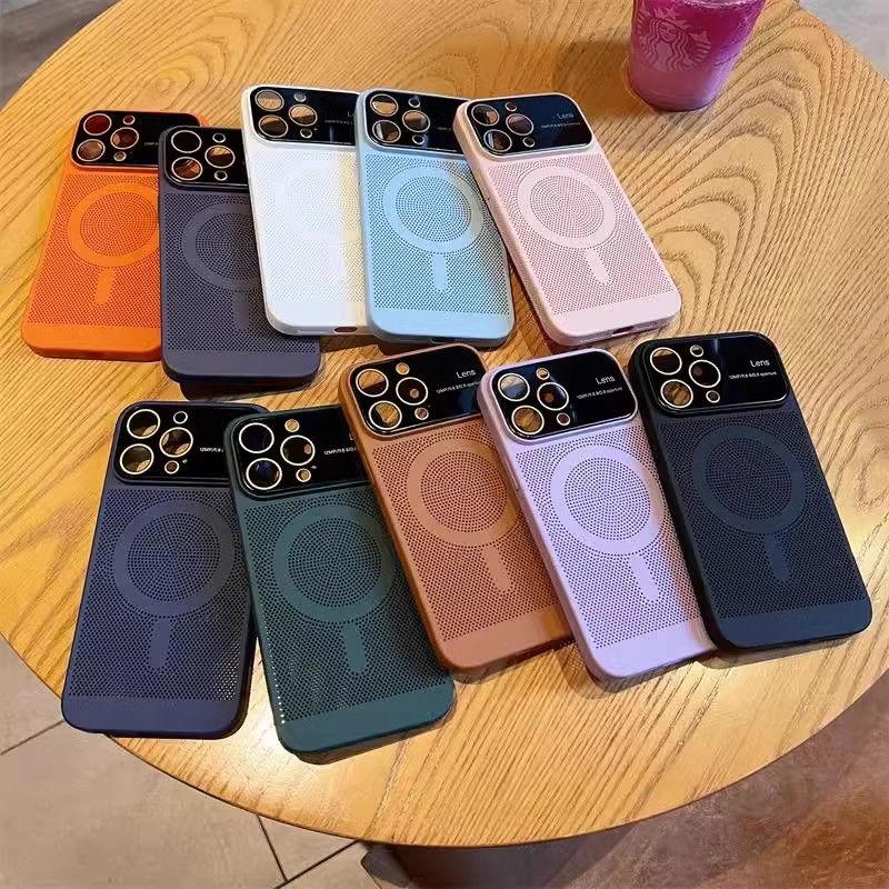 Disiparea căldurii de răcire pentru husă Magsafe pentru iPhone 13 14 Pro Max 12 Pro 11 14Plus Film complet pentru cameră, metal, capac dur ultra subțire