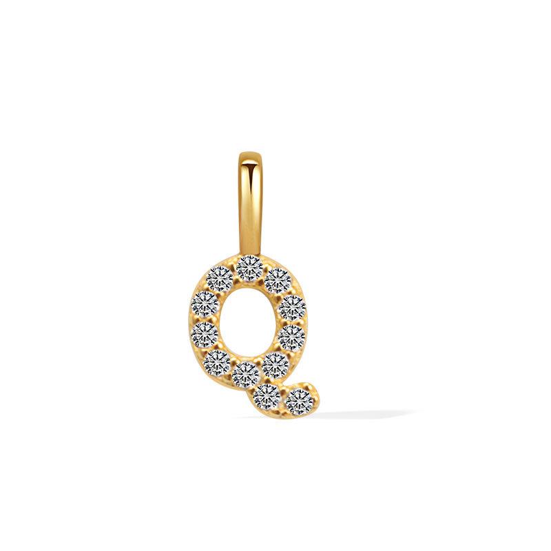 Minimalist Rhinestone Letter Pendant 26 Alphabet Charms For DIY Necklace Bracelet Personalized Jewelry Accessory