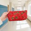 Zipper Design Pencil Case Strawberry Print Makeup Pouch INS Pen Bag  School Supplies