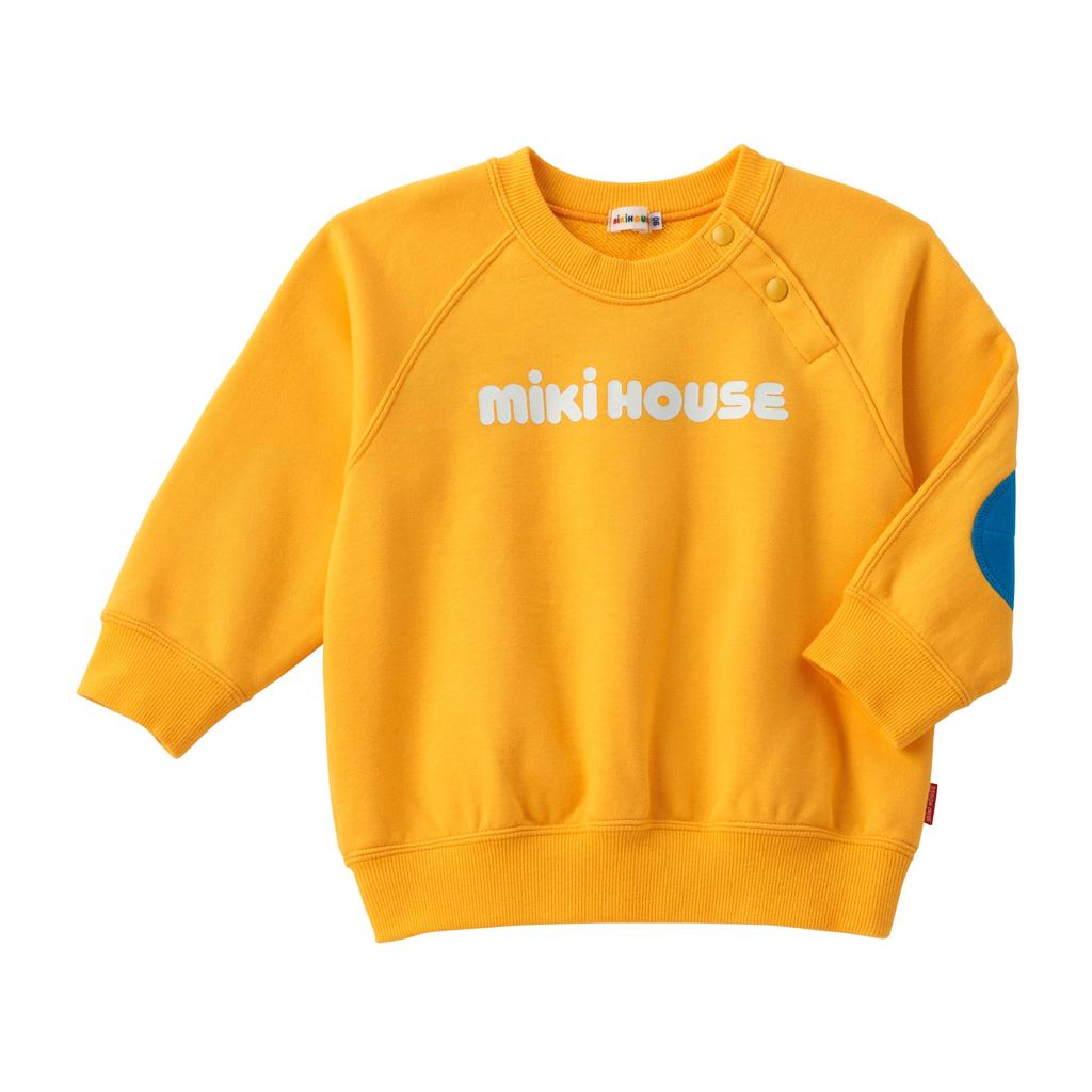 MIKIHOUSE Web Limited Back Logo Sweatshirt Pullover, Baby Kids, Size 110cm, Yellow, Model 10-5620-682