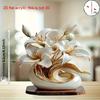 1 Elegant Lily and Vase Acrylic Figurine -2D Desktop Decoration with Gold and White Flowers, Suitable for Home Decor Ornaments