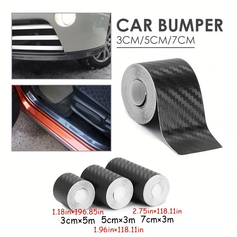 3D Nano Carbon Fiber Car Sticker Film, Universal Fit, Polyethylene Terephthalate, Anti-Scratch Tape for Auto Door Sill Side Mirror Bumper Protection