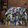 HD Cartoon T-Transformers Optimus Prime Bumblebee Flannel Blanket,Soft Warm Plush Throw for Home Bedroom Bed Sofa Cover Office