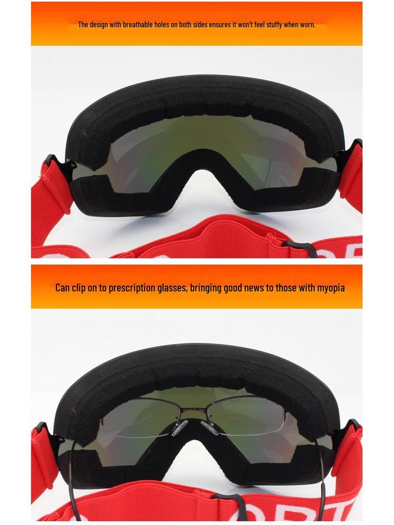 Ultra-Light Anti-Fog Frameless Myopia Ski Goggles for Men & Women