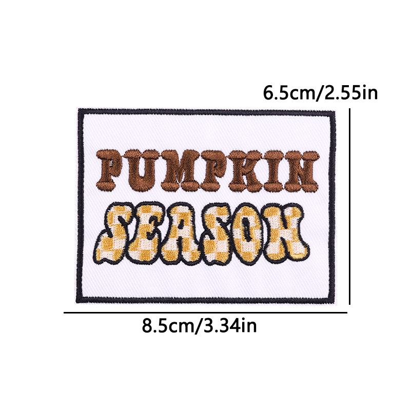 Hats Jeans Sew /Ironing Patch Square Cartoon Letter /Slogan Embroidered Diy Iron On Patches For Clothing Backpack Jackets Badges 